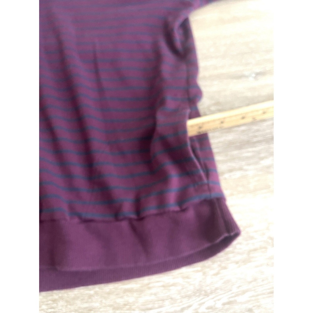 L.L. Bean Women's Pullover XL-Petite Cowl Neck Striped Supima Cotton Drawstring - Picture 4 of 7